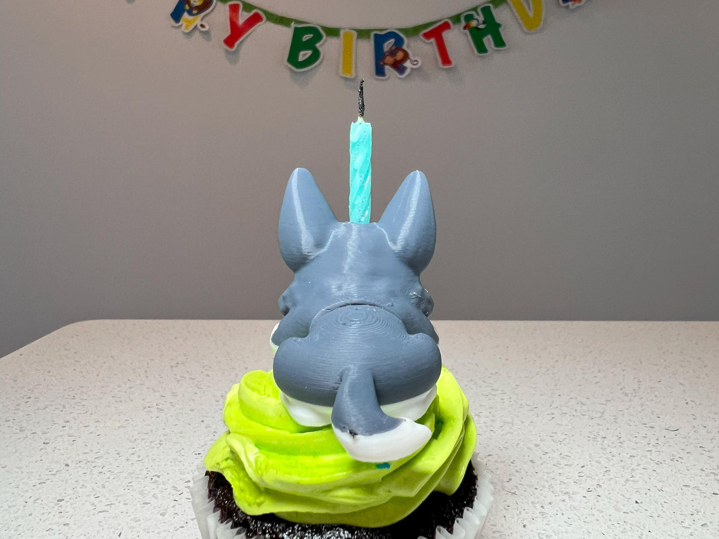 Husky Cake Topper: Wolf Dog Birthday Candle Holder