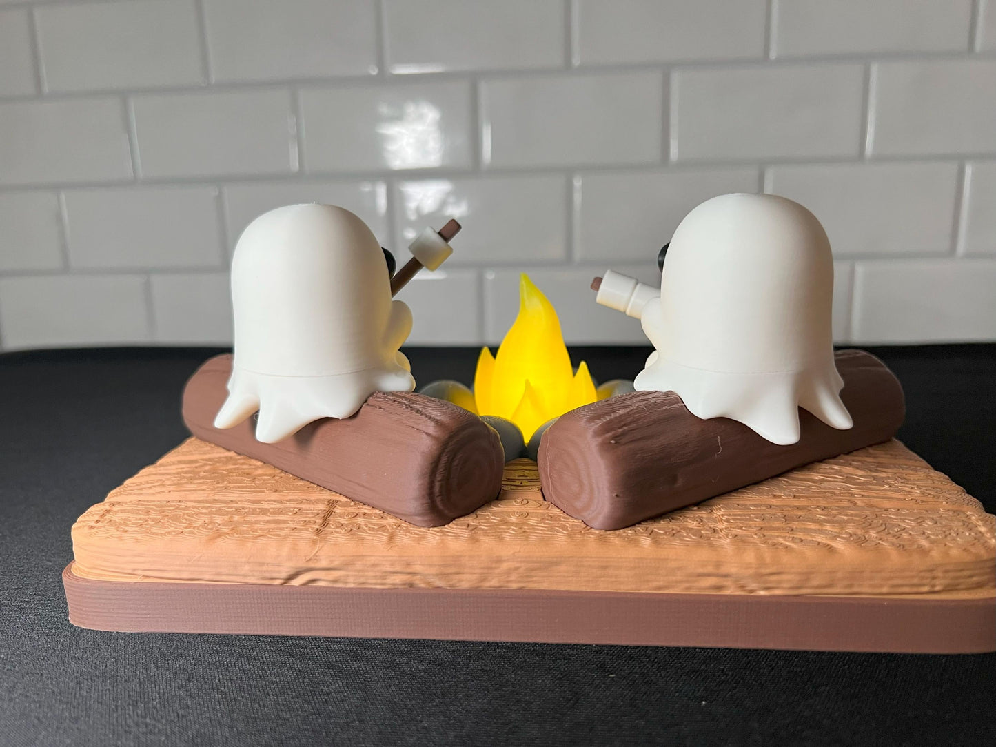 Spooky Cute Ghosts Roasting Marshmallows | Glow-in-the-Dark Campfire Decoration