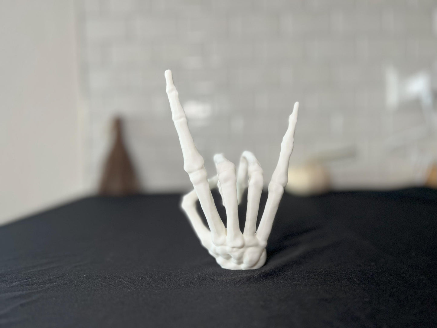 Rock and Roll Skeleton Hand | Spooky Halloween Gift & Gothic Decor