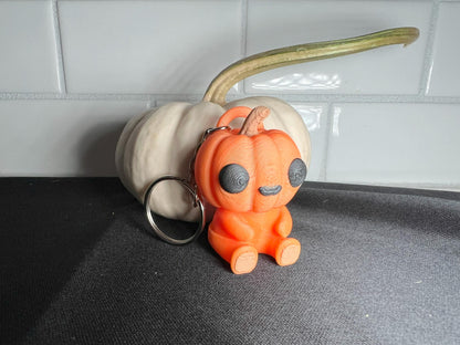 Spooky Cute Pumpkin Keychain | Wiggly Halloween Fidget Toy & Autumn Gift