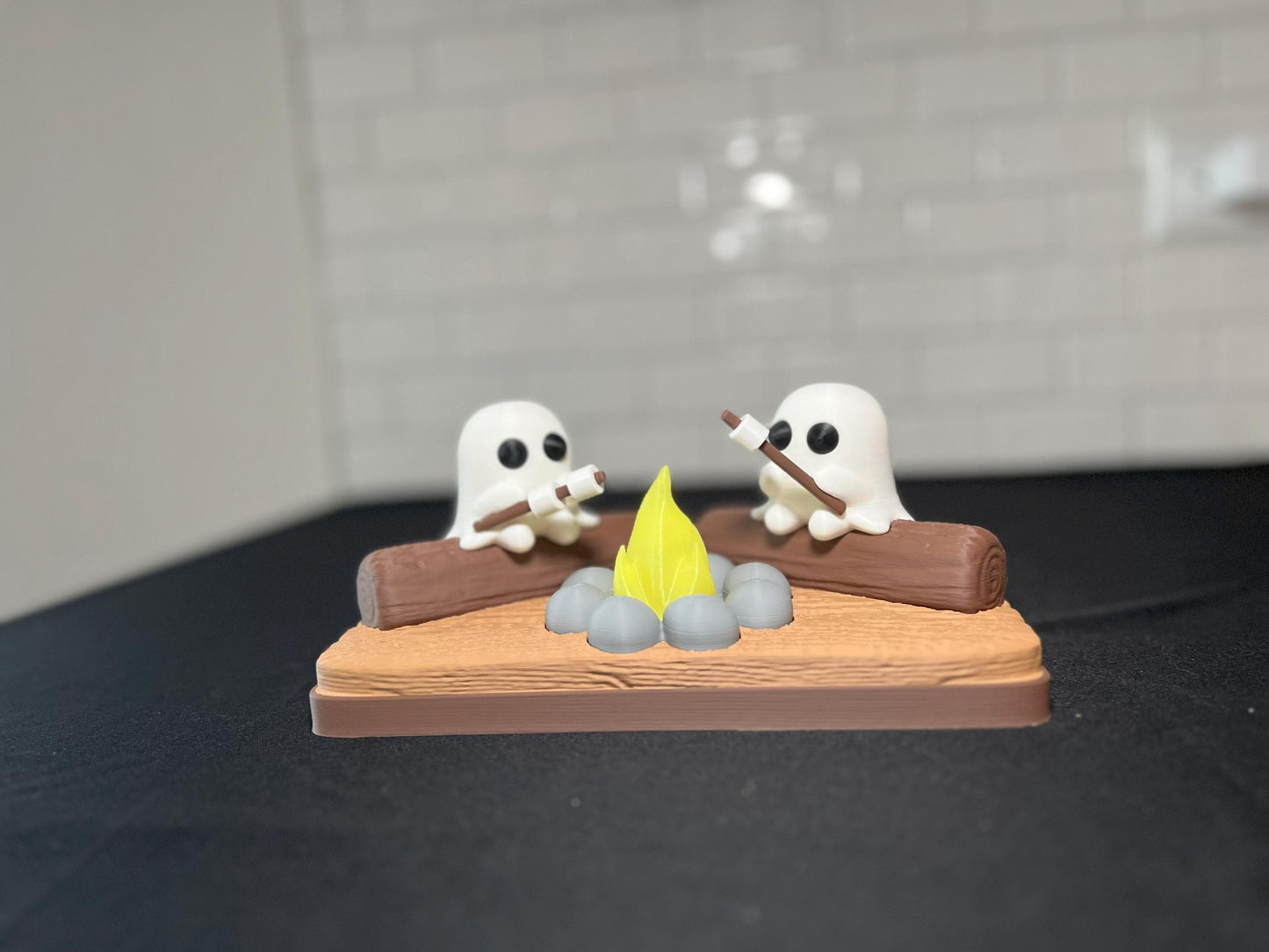 Spooky Cute Ghosts Roasting Marshmallows | Glow-in-the-Dark Campfire Decoration