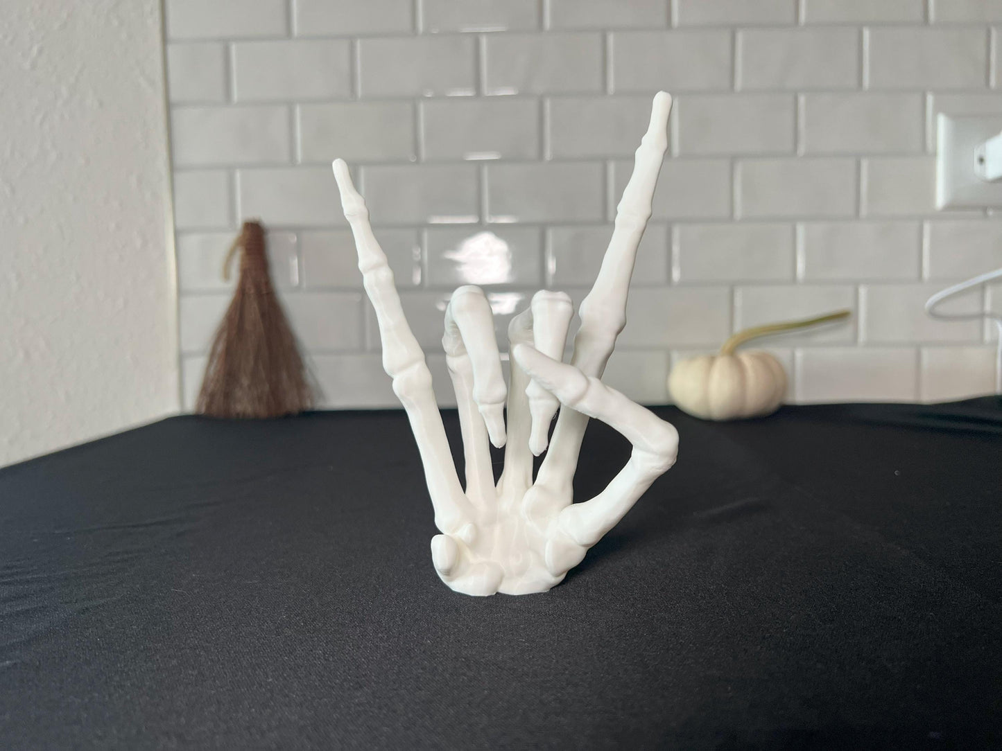 Rock and Roll Skeleton Hand | Spooky Halloween Gift & Gothic Decor