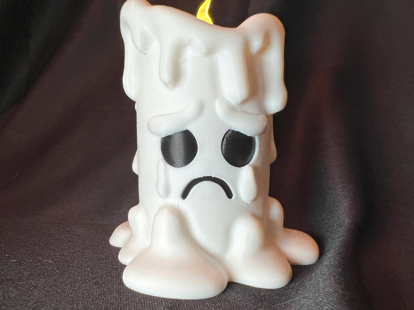 Spooky Cute 3D Printed Candle Set with Moody Faces
