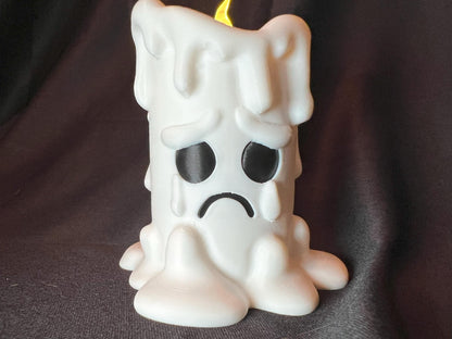 Spooky Cute 3D Printed Candle Set with Moody Faces