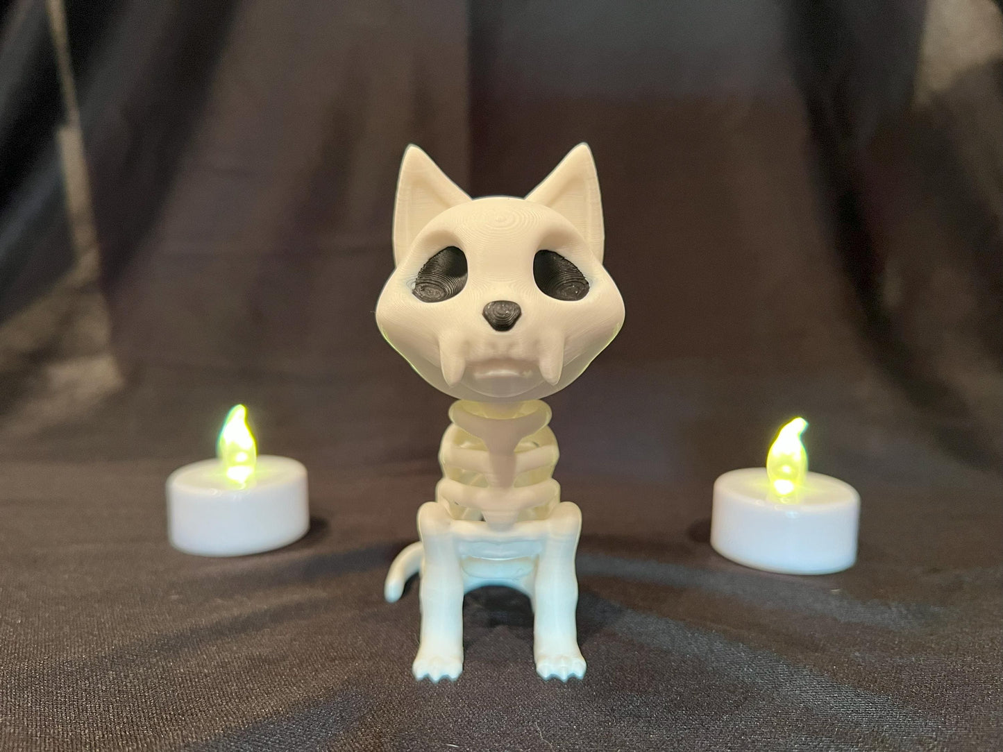 Spooky Cat Skeleton Halloween Decoration