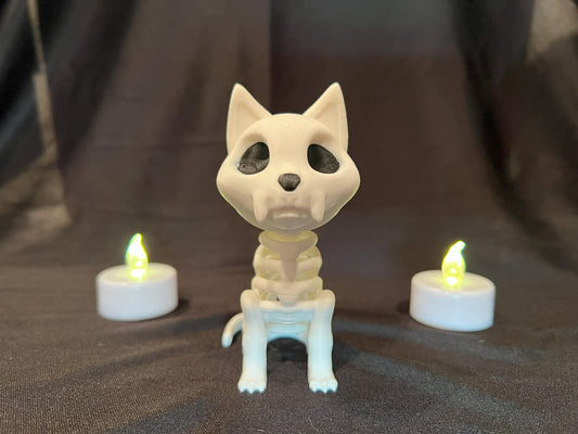 Spooky Cat Skeleton Halloween Decoration