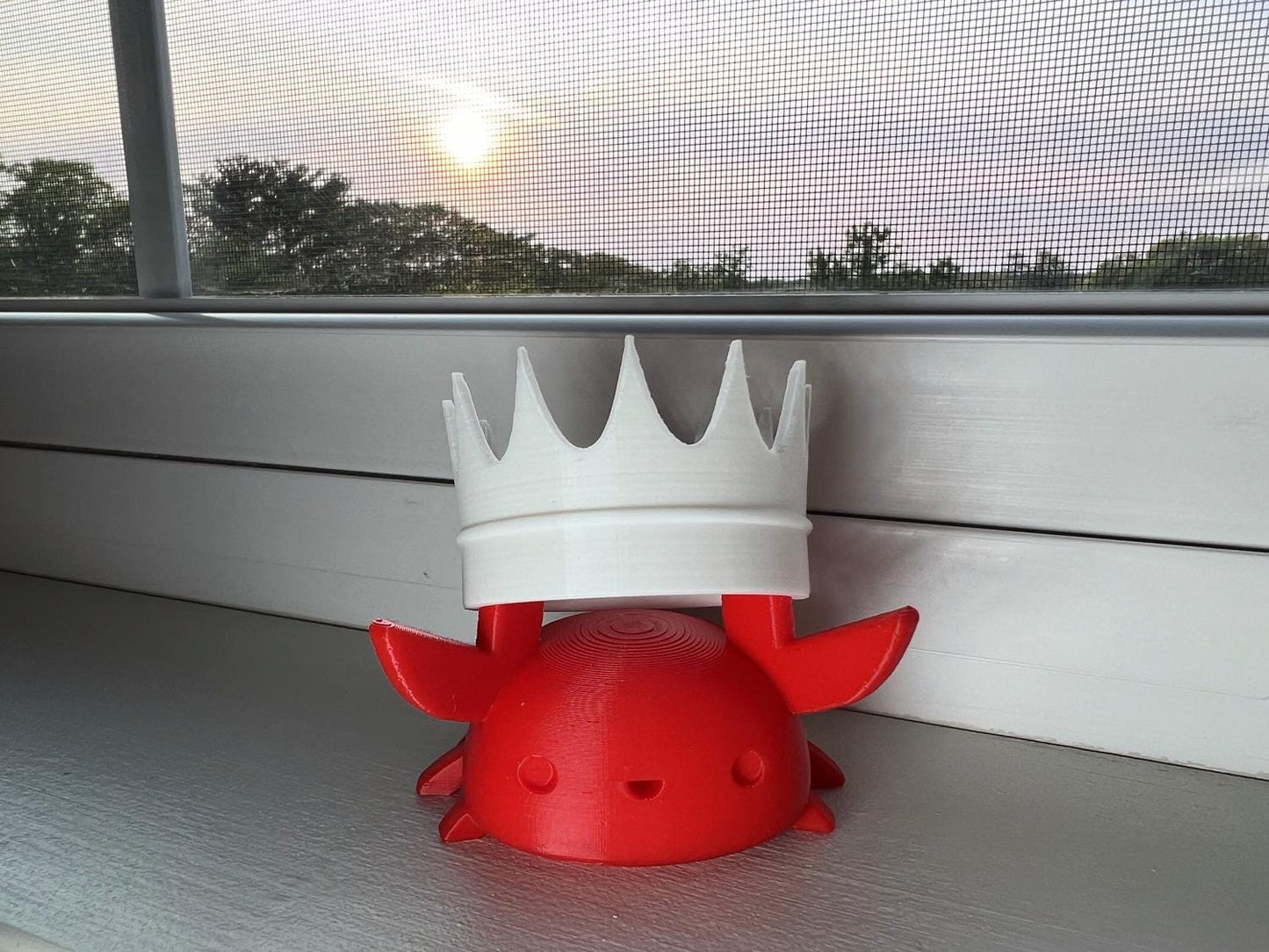 3D Printed Crab Toothbrush Holder - Adorable Bathroom Accessory - Ocean Themed Home Decor