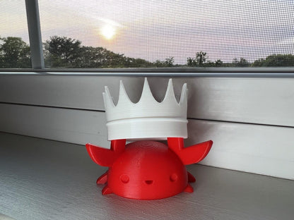 3D Printed Crab Toothbrush Holder - Adorable Bathroom Accessory - Ocean Themed Home Decor