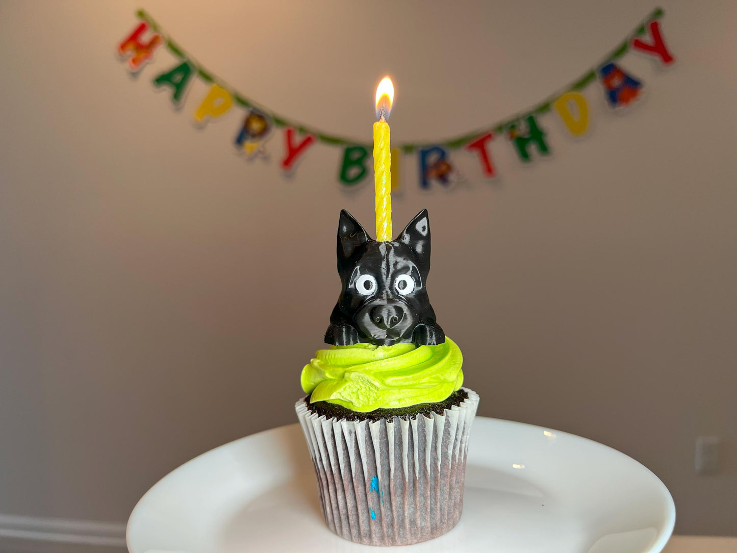Cairn Terrier Dog Cake Topper: 3D Printed Party Decor