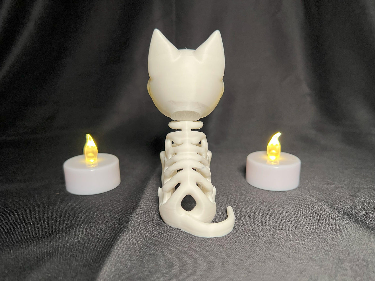 Spooky Cat Skeleton Halloween Decoration