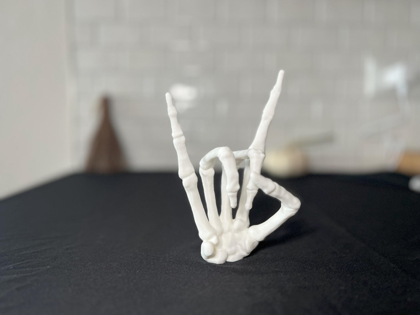 Rock and Roll Skeleton Hand | Spooky Halloween Gift & Gothic Decor