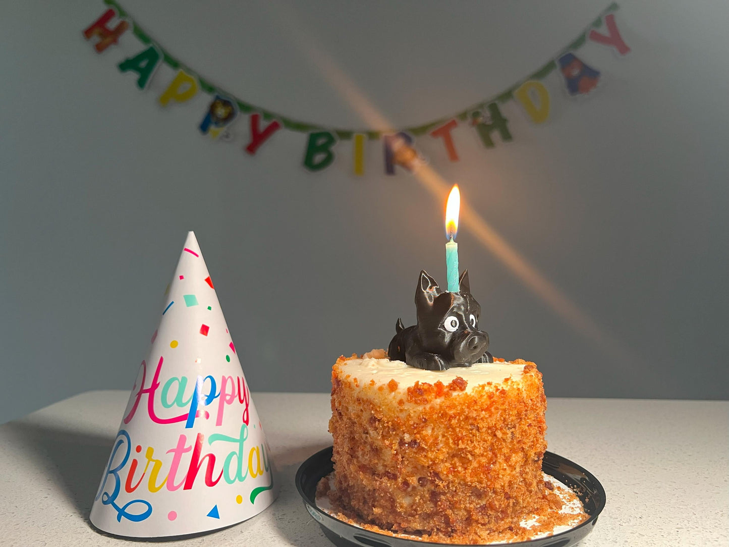 Cairn Terrier Dog Cake Topper: 3D Printed Party Decor