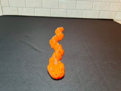 Flexible Pumpkin Snake | Unique Halloween Decoration & Glow Toy