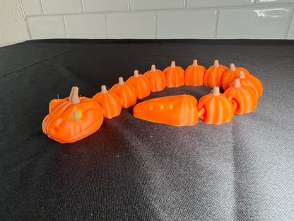 Flexible Pumpkin Snake | Unique Halloween Decoration & Glow Toy