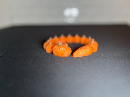 Flexible Pumpkin Snake | Unique Halloween Decoration & Glow Toy