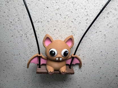 Bat Swing Buddy Car Charm - Gothic Halloween Ornament
