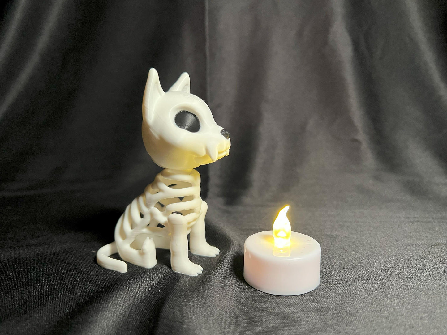 Spooky Cat Skeleton Halloween Decoration