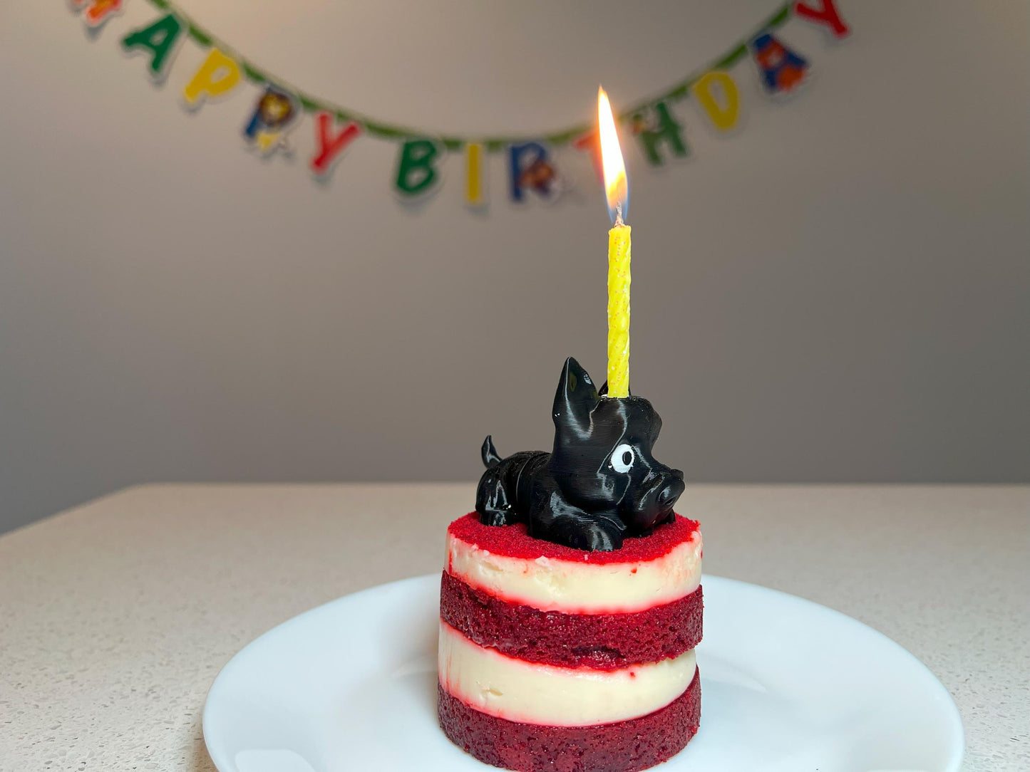 Cairn Terrier Dog Cake Topper: 3D Printed Party Decor