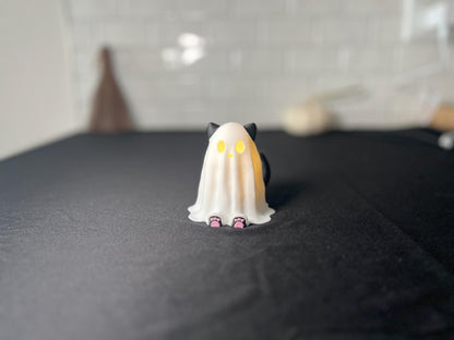 Glowing Ghost Cat Tea Light | Cute Halloween Cat Decoration & Gift