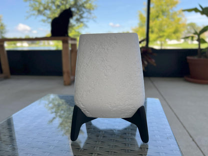 Rock Look Standing Planter Pot: Modern Indoor Plant Decor