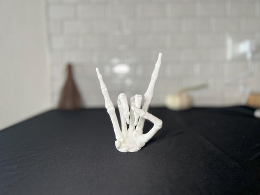 Rock and Roll Skeleton Hand | Spooky Halloween Gift & Gothic Decor