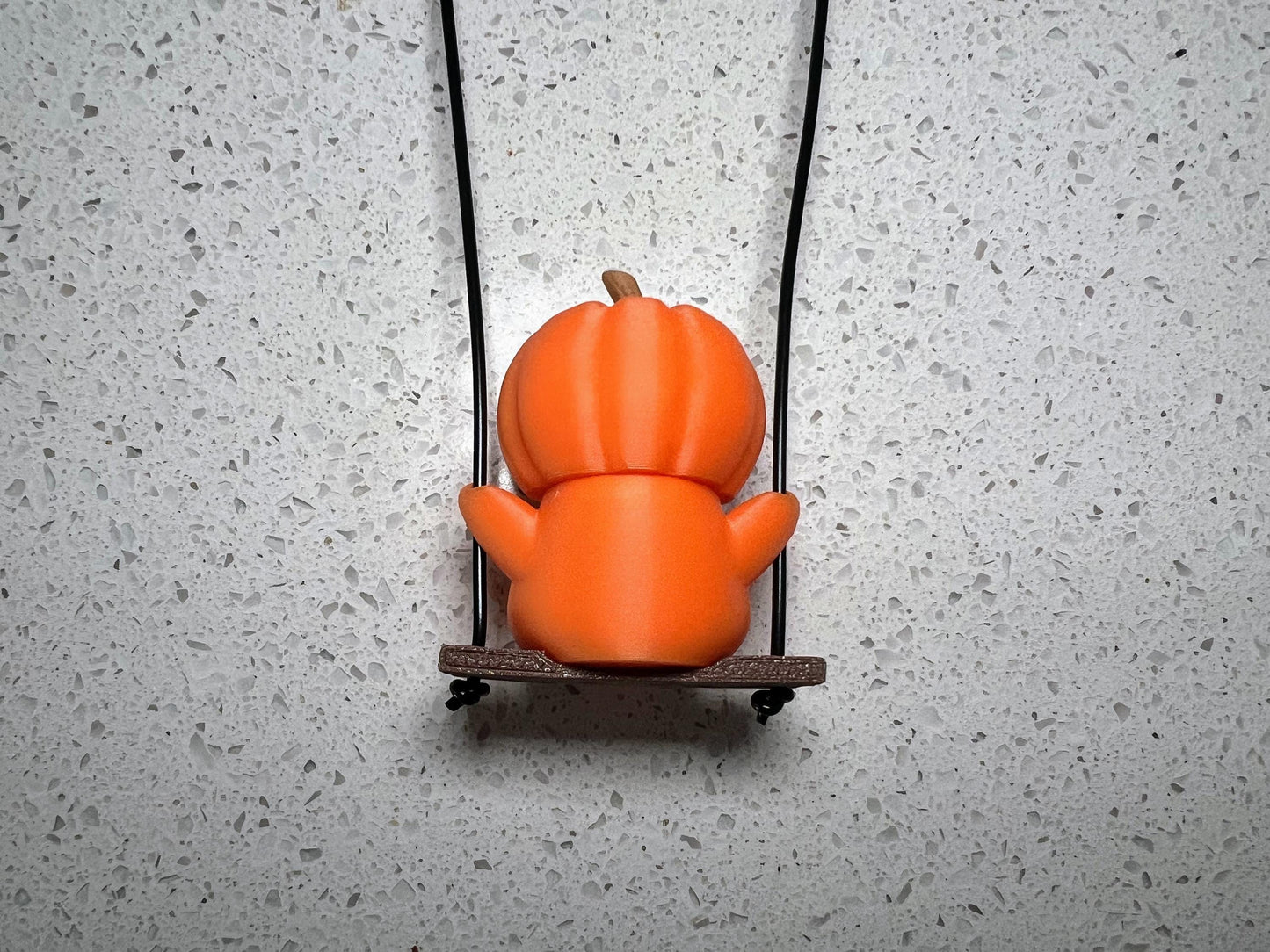 Hanging Pumpkin Swing Figurine | Autumn Car or Home Décor Gift