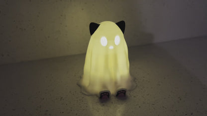 Glowing Ghost Cat Tea Light | Cute Halloween Cat Decoration & Gift