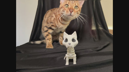 Spooky Cat Skeleton Halloween Decoration