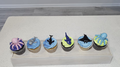 Set of 6 Sea Animal Toy Cupcake Toppers - Personalize Your Colors & Critters!